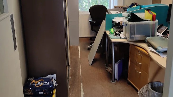 Commercial move West London — Move-on Up team relocating office desks